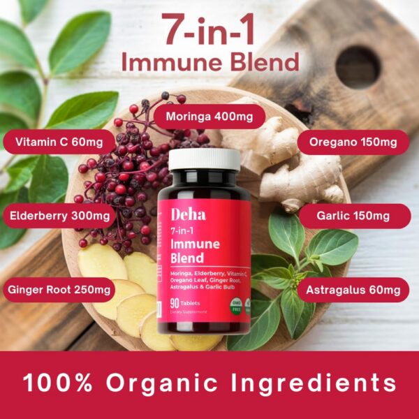 Tabletas veganas Deha suplemento inmune herbal 7 en 1