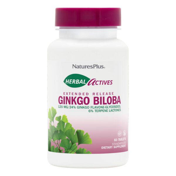 Tabletas veganas Ginkgo Biloba 120mg liberación prolongada