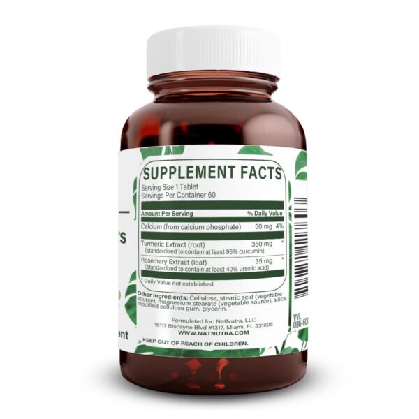 Tabletas veganas Natural Nutra cúrcuma con romero