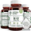 Tabletas veganas Vitamina B12 1000 mcg Natural Nutra para salud