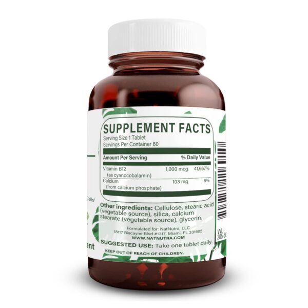 Tabletas veganas de vitamina b12 Natural Nutra