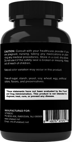 Tabletas vegetarianas de ácido fólico vitabod 500 unidades