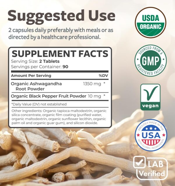 Version 1.0.0 Tabletas vegetarianas ashwagandha apoyo adrenal