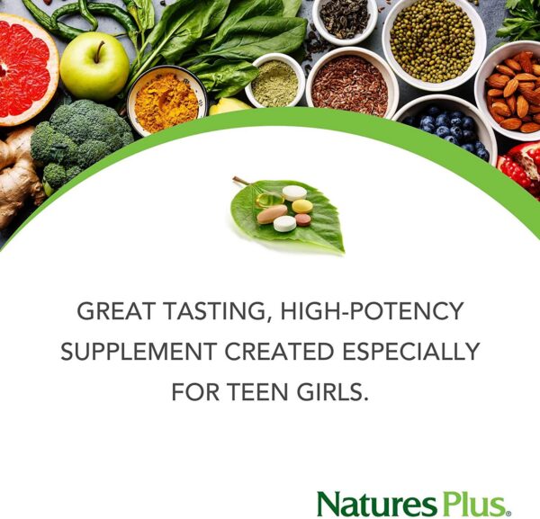Version 1.0.0 Tabletas vegetarianas Natures Plus Power Teen con probióticos K12 y M18 para defensa natural