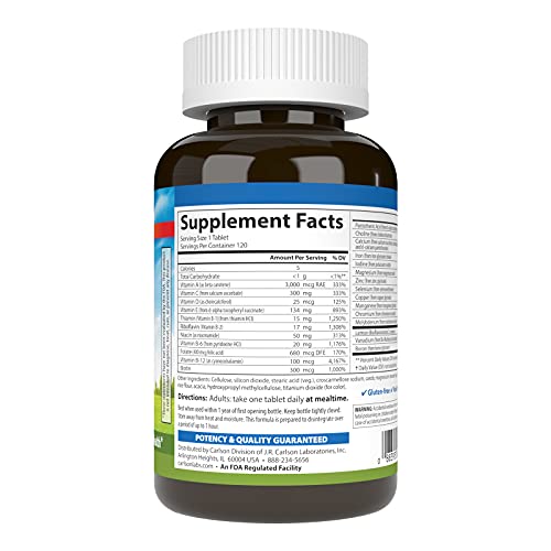 Tabletas vegetarianas Super 1 Daily con luteína y minerales