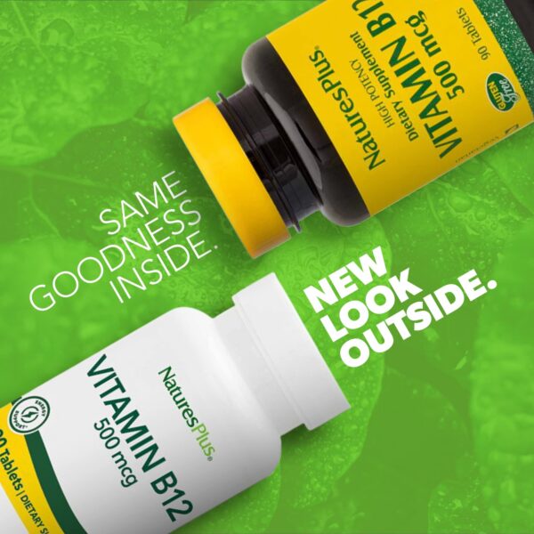 Tabletas vegetarianas vitamina b12 Natures Plus 90 dosis