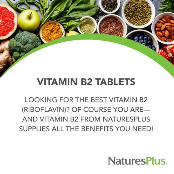 Tabletas vegetarianas vitamina B2 Natures Plus