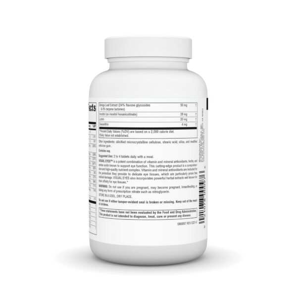 Tabletas Visual Eyes suplemento para función ocular