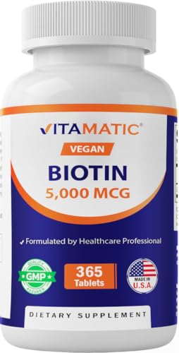 Tabletas Vitamatic Biotina 5000mcg botella