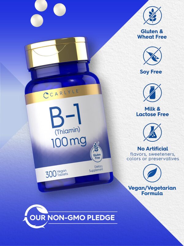 Tabletas de vitamin B1 Carlyle para salud general