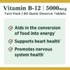 Version 1.0.0 Tabletas vitamin B12 Nature's Bounty sabor cereza