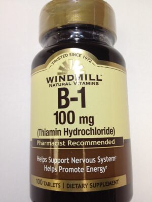 Paquete de 6 tabletas vitamina B1 Windmill 100 mg