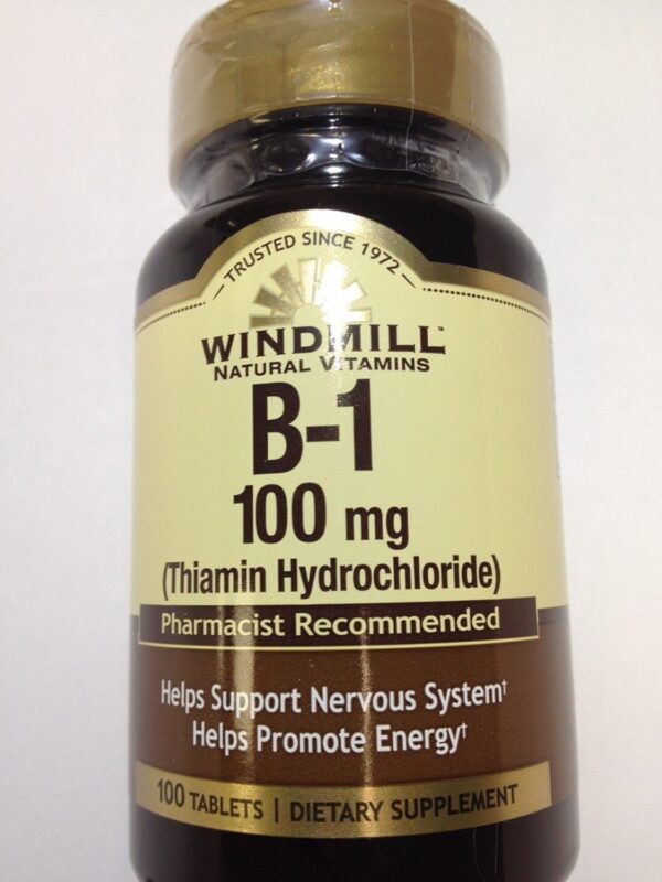 Paquete de 6 tabletas vitamina B1 Windmill 100 mg