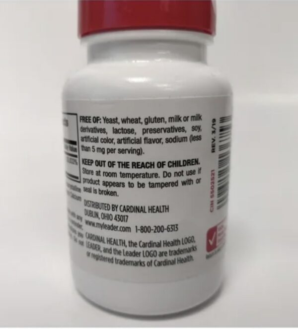 Etiqueta Vitamina B-12 Leader 3000 mcg