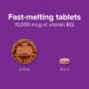 Tabletas vitamina B12 veganas para metabolismo saludable