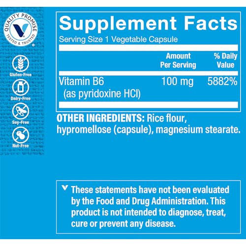 Tabletas de vitamina B6 100mg por The Vitamin Shoppe