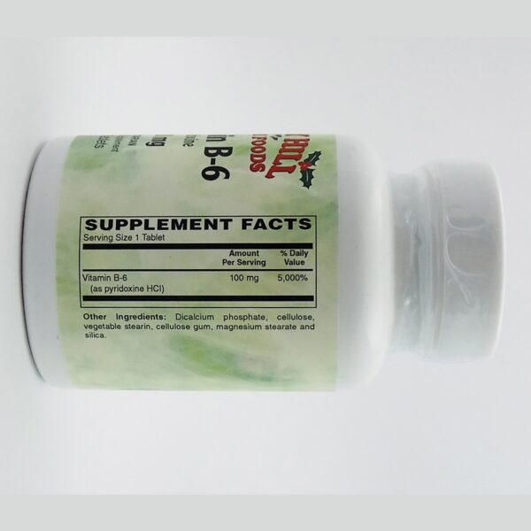 Tabletas de vitamina B6 Holly Hill Health Foods en paquete