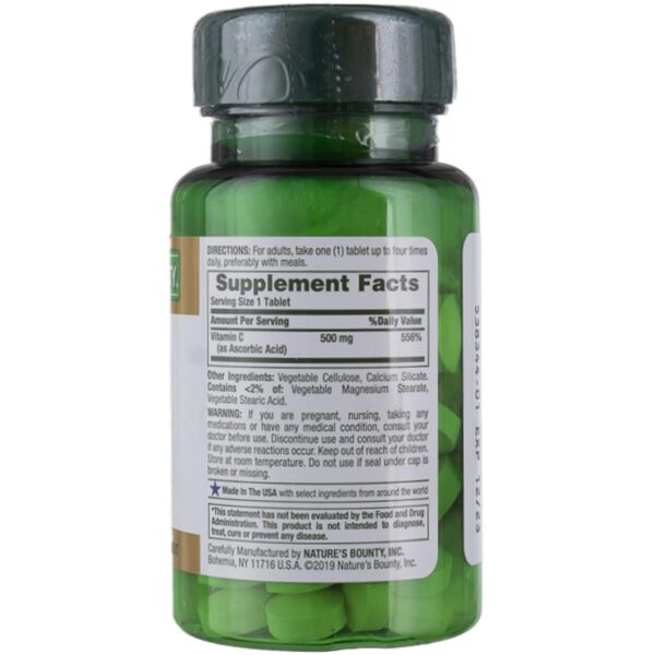 Tabletas vitamina C 500mg Nature's Bounty cuidado personal