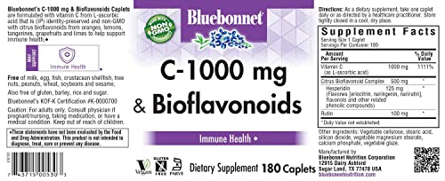 Tabletas vitamina C Bluebonnet antioxidante y apoyo inmune