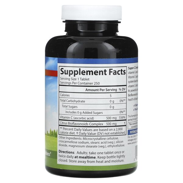 Tabletas suplemento vitamina C Carlson Labs Super C Complex