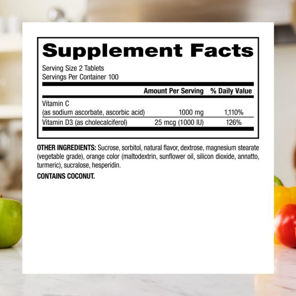 Tabletas vitamina c+d3 sin gluten Webber Naturals