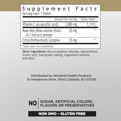 Tabletas de Vitamina C Windmill de liberación prolongada