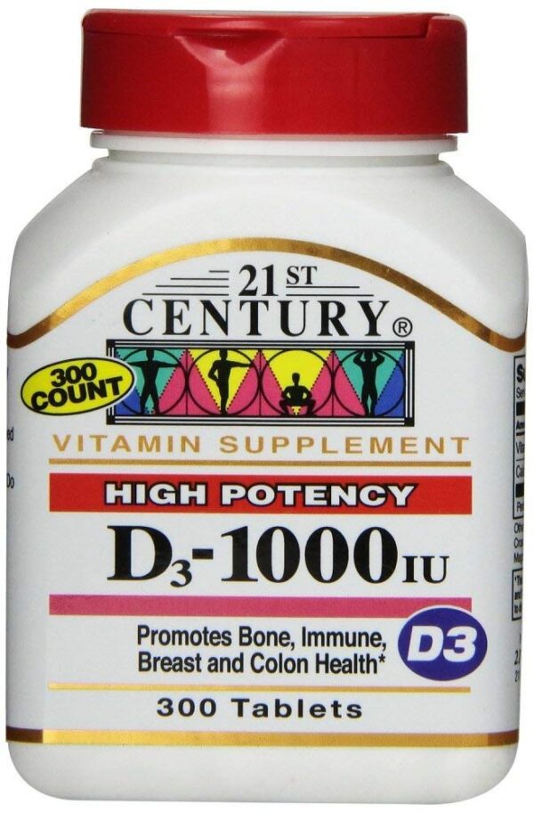 Tabletas de Vitamina D 1000 iu 21st Century