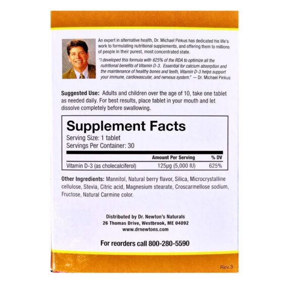 Tabletas vitamina d3 dr newton's naturals