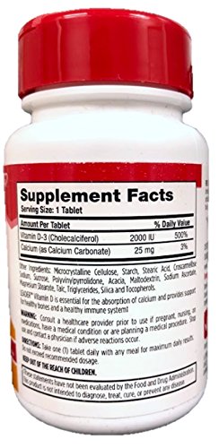 Tabletas Vitamina D3 LEADER salud huesos paquete 4