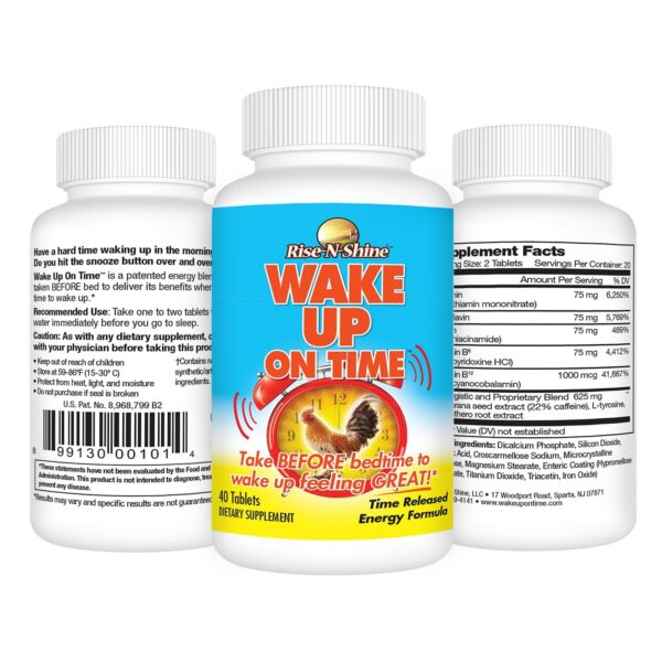 Version 1.0.0 Tabletas Wake Up On Time para despertar alerta y enfocado