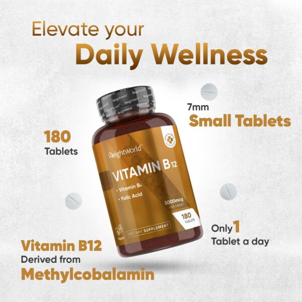 Tabletas WeightWorld vitamina b12 con vitamina B6 y folato