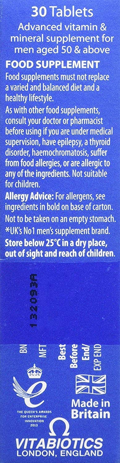 Tabletas Wellman 50+ para salud masculina y vitalidad