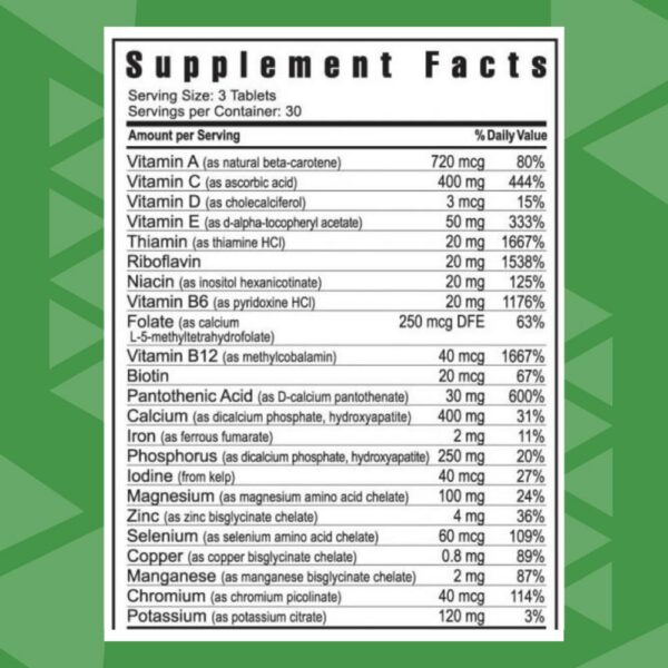 Tabletas Youngevity Ultimate Daily Classic mostradas