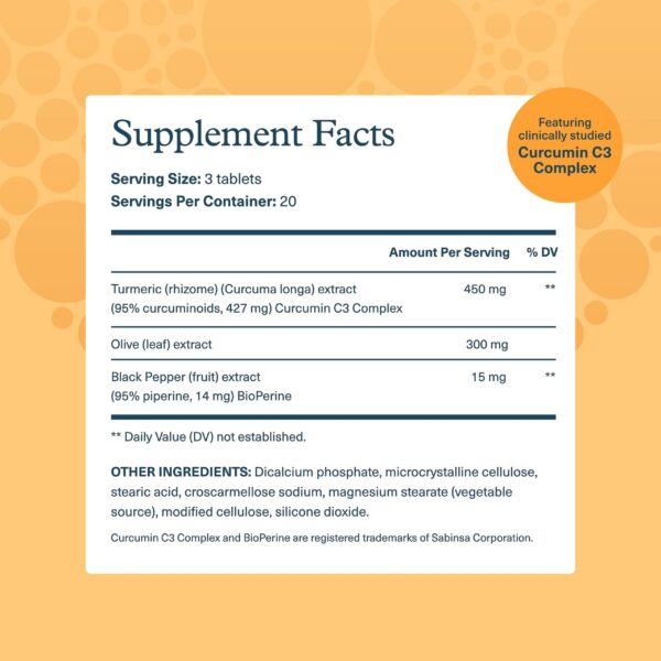 Tabletas Youtheory cúrcuma con pimienta negra para articulaciones