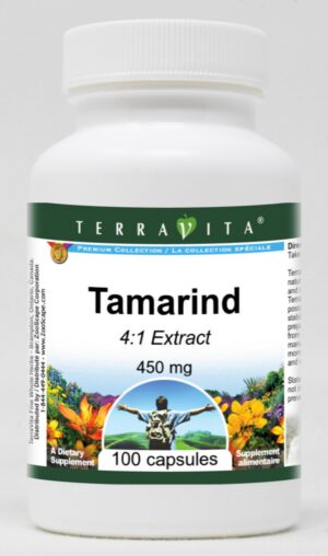 Version 1.0.0 Tamarindo 4:1 TerraVita 450 mg suplemento en cápsulas paquete 100