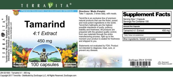 Tamarindo TerraVita extracto concentrado suplemento natural