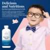 Tapa botella multivitamínico líquido para niños sabor fresa