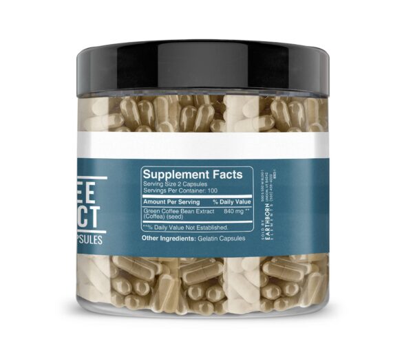 Tapa frasco Earthborn Elements extracto café verde alta pureza