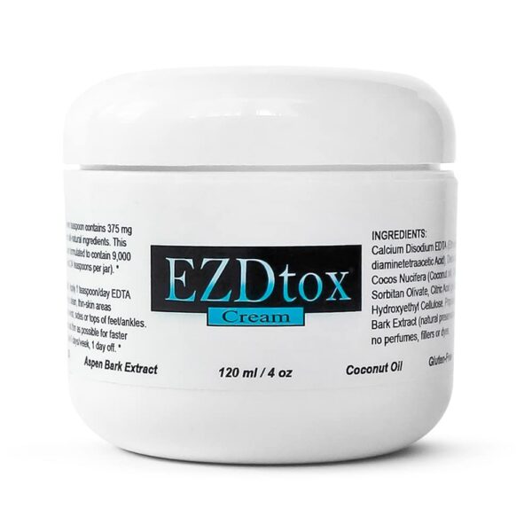 Tarro de crema detox EZDtox 4 oz para eliminación de metales pesados