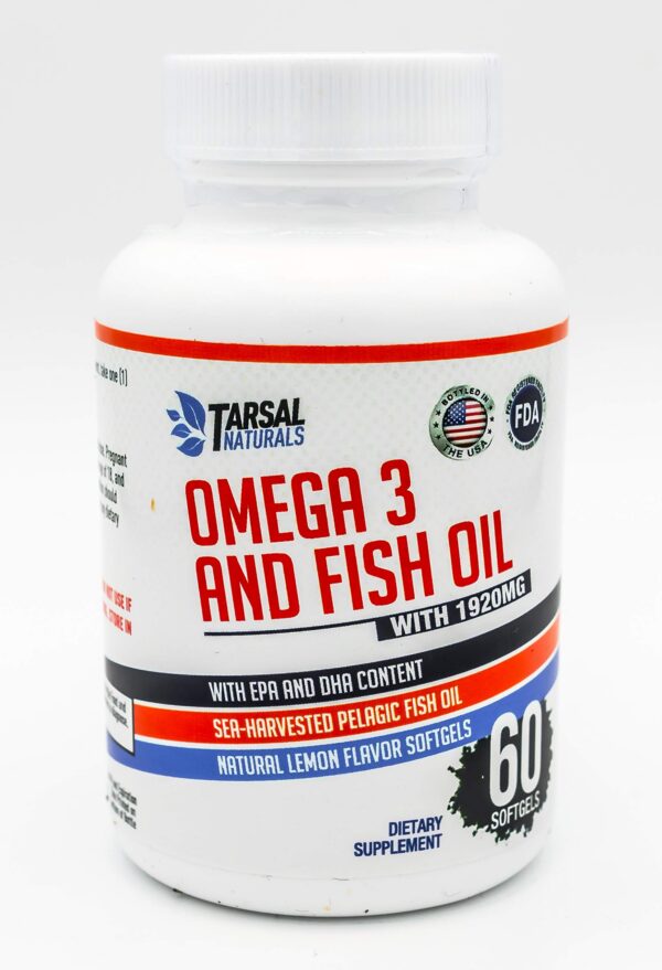 Frasco de Fish Oil Omega-3 de Tarsal Naturals