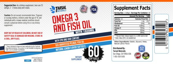 Detalle de EPA y DHA en etiqueta