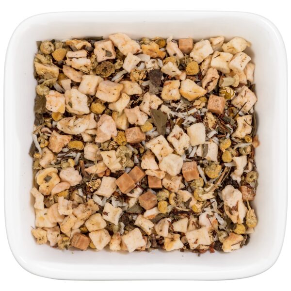 Taza con infusión de té para dormir Tealyra Noches de Sueño