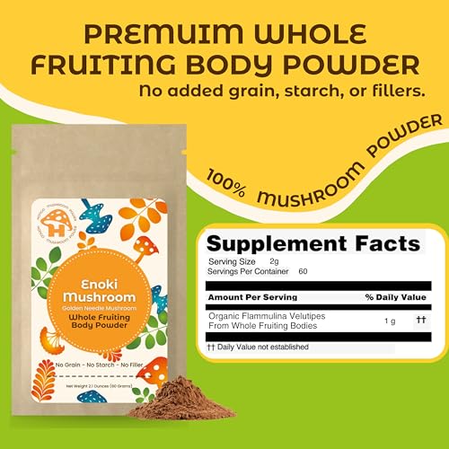 Taza con polvo de hongo Agrocybe para té Hongo Tea