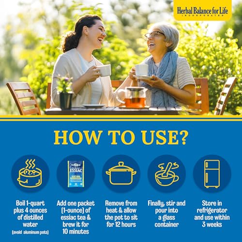 Taza preparada de té Essiac orgánico mezcla de 8 hierbas