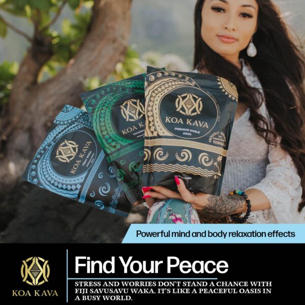 Version 1.0.0 Taza con té de kava preparado con Kava Fiyi Waka