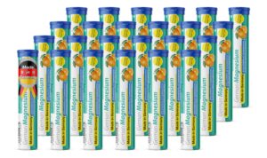 Tabletas efervescentes de magnesio naranja frente