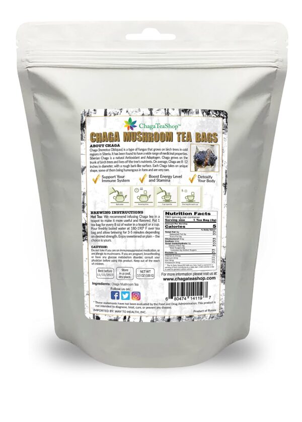 Té de Chaga Siberiano preparado en taza