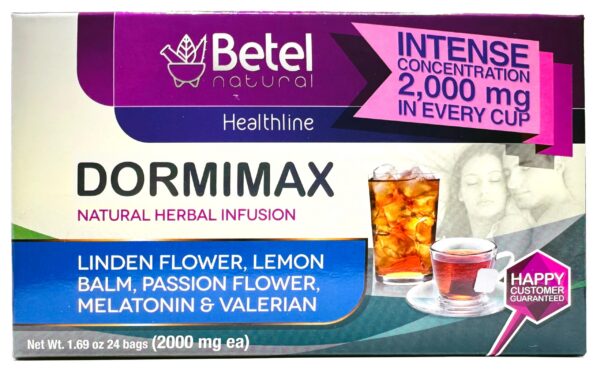Version 1.0.0 Té Dormimax Betel Natural mezcla con tila, flor de la pasión y bálsamo de limón