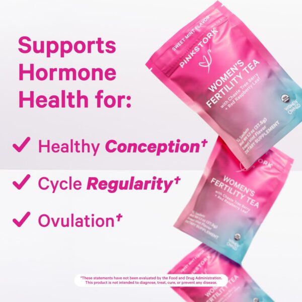 Té de fertilidad Pink Stork en taza con bolsita
