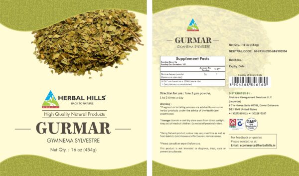 Combo té de Gurmar y cápsulas de Karela HERBAL HILLS imagen 5